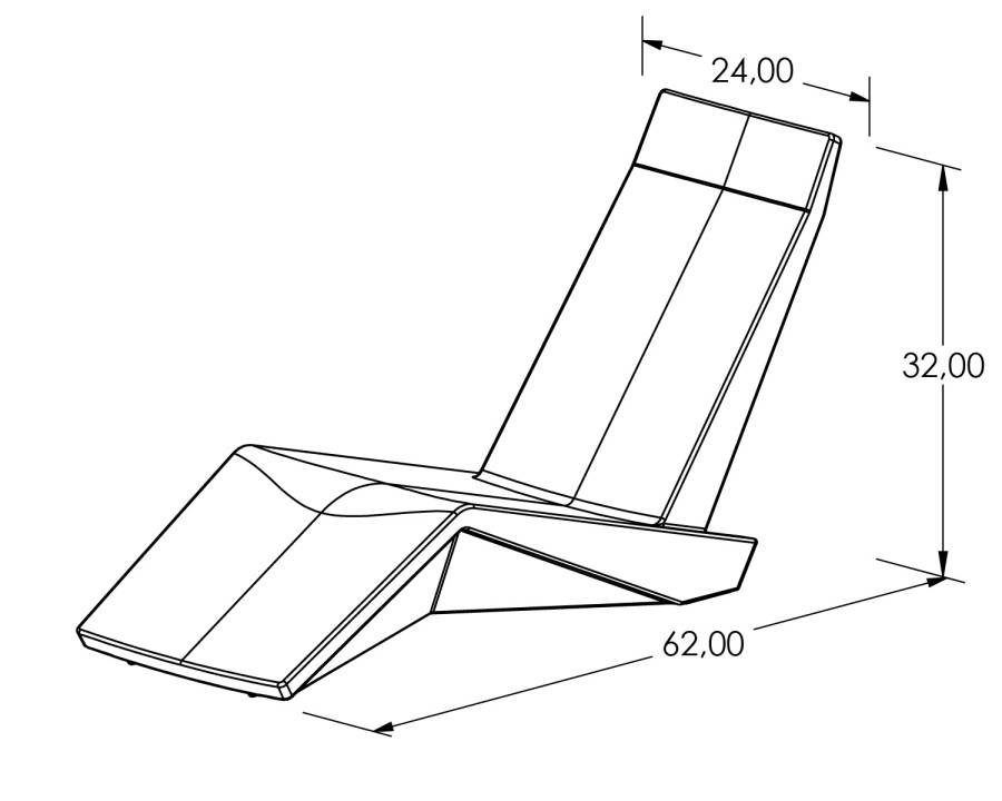 Chaise longue haute